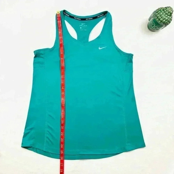 Nike Running Dr-Fit Teal Scoop Razor Back Athletic Lightweight Tank Top Size L - Picture 15 of 15